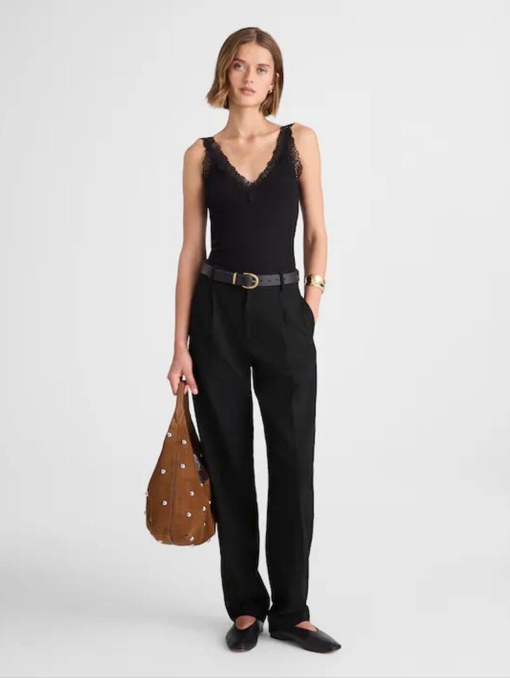 Madewell High-Rise Barrel-Leg Pants Black 2